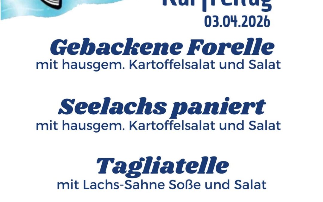 Fischessen beim SVH an Karfreitag 3. April